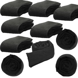 10PCS Water Barrier for Flooding 5 Ft x 7.8 Inch Absorbent Flood Barriers Home Water Activated Sandless Sandbag Reusable Water Absorber Snake for Door Garage Basement Prevention Rain Hurricane Black