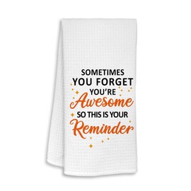 TAGDANK Cute Bathroom Towels Gifts for Women Who Have Everything - Sometimes You Forget You are Awesome Birthday Gifts Funny Kitchen Towels Gifts for Mom Gifts Baskets for Women 16x24 Inch