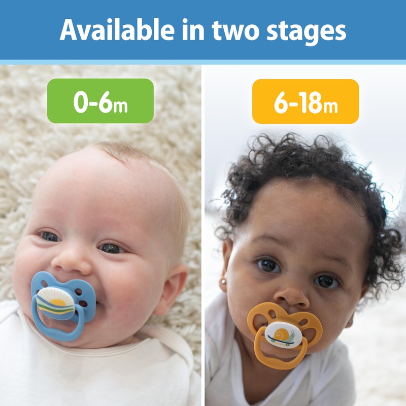 Dr. Brown's Advantage Baby Pacifier, Fully Symmetrical Soother with Soft