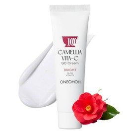 Camellia Vita-C GO Cream, Vitamin C + Niacinamide + Idebenone + Camellia Discoloration Correcting Moisturizer,Evens Skin Tone & Dark Spots, Korean Skincare 1.69 fl.oz