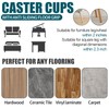 Rubber Castor Cups 2 IN, 8 PCS Carpet Protector Cups,