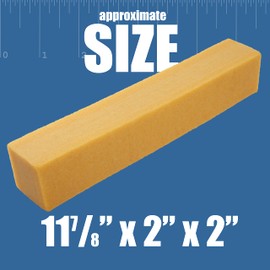 Abrasive Cleaning Stick for Sanding Belts & Discs | Skateboard Grip Tape Cleaner | Large Natural Rubber Eraser for Woodworking |2" x 2" x 11-7/8" (Large 2 Pack)