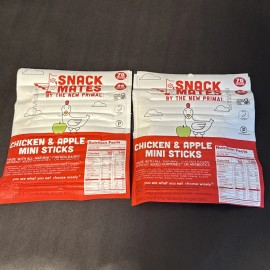 The New Primal Snack Mates Kids Chicken Apple Meat Stick 10 Count Gluten Free Protein Snack