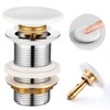 KULACO Drain Fitting Sink Without Overflow, Pop Up Valve Drain
