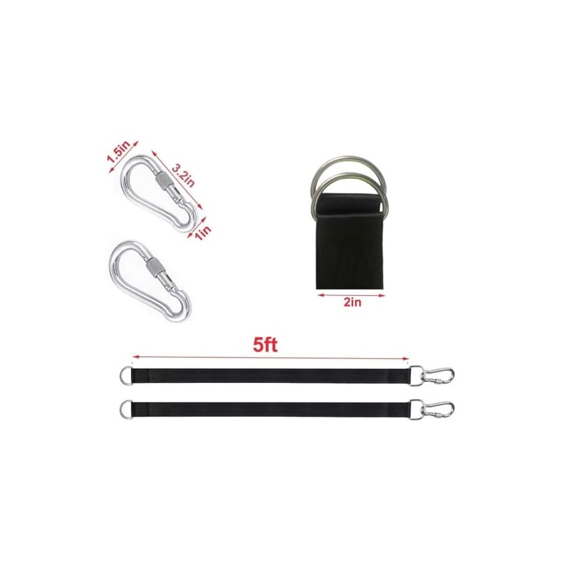 Set of 2 Hammock Straps 2 Tree Swing Straps Hanging