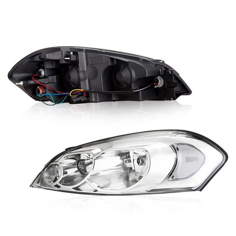 ALLGOOD Headlight Assembly Front Headlamp Compatible with Chevy Impala 2006-2013/