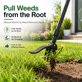 Weeding Head Replacement for Stand-Up Weed Pullers – Manual Claw Root Remover Tool for Lawn & Garden Care