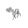 NKlaus Single Camel Stud Earrings 925 Silver Oxidised 9 mm