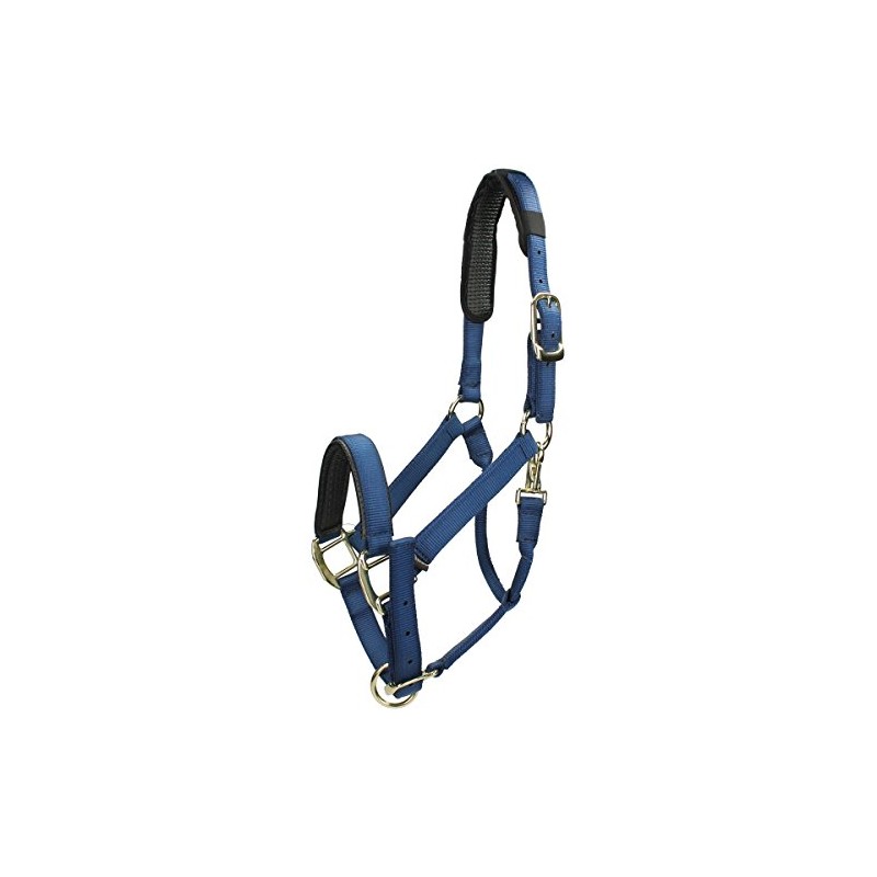 Shires Topaz Nylon Pony/Horse Headcollar - Navy Blue Cob