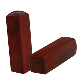 Operitacx 2pcs Red Sandalwood Stamp Block Smooth Surface for Scrapbooking and Greeting Cards