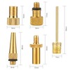 QKURT Bicycle Adapter, Inflation Adapter Set Pump Adapter Valve Adapter