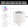 KYOTECH LED Surface-Mounted Spotlight, IP44, Black, Surface-Mounted Ceiling Light, Diameter