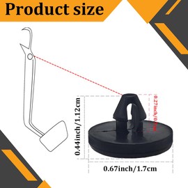 Tecledsn 8PCS Brake Switch Stopper, Brake Pedal Stop Pad, Auto Brake Light Switch Stopper Pad, 90541-06036 Automotive Clutch Pedal Stopper Compatible with Cars, Trucks, SUVS (8PCS)