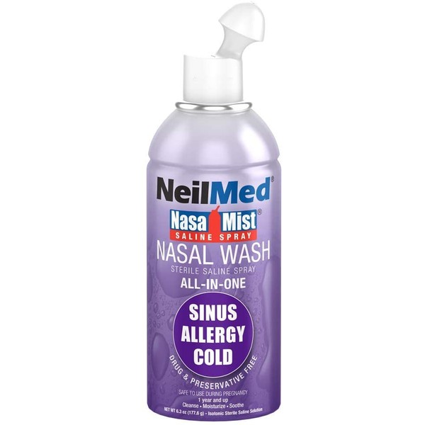 NeilMed NasaMist All in One Multi Purpose Saline Spray, 6 Fl Oz