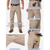 NAVEKULL Men's Flexible Work Pants Stretch Ripstop Utility Cargo Pants