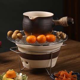 Clay Charcoal Stove,Indoor Outdoor Chinese Clay Grilling Stove Hibachi Grill Barbecue Stove BBQ Charcoal Stove Tea Making Stove for Home Camping Cooking Accessories