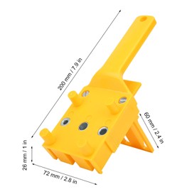 8 Pcs/Set Woodworking Punch Hole Finder, Self-Centering Dowel Jig, Drilling Board, Connection Finder for Wood Boards, Wood Dowel Hole Drilling Guide Finder (Yellow)