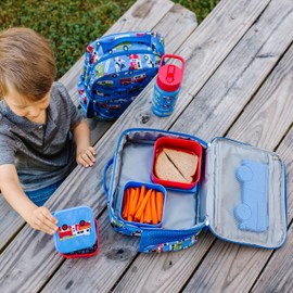 Wildkin ECO rPET Insulated Kids Lunch Box – Durable, Reusable, Portable for School & Travel - Heroes