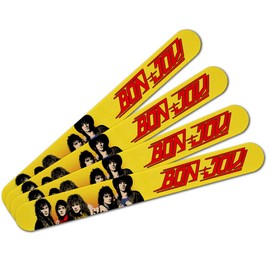 Bon Jovi Band and Logo Double-Sided Nail File Emery Board Set 4 Pack