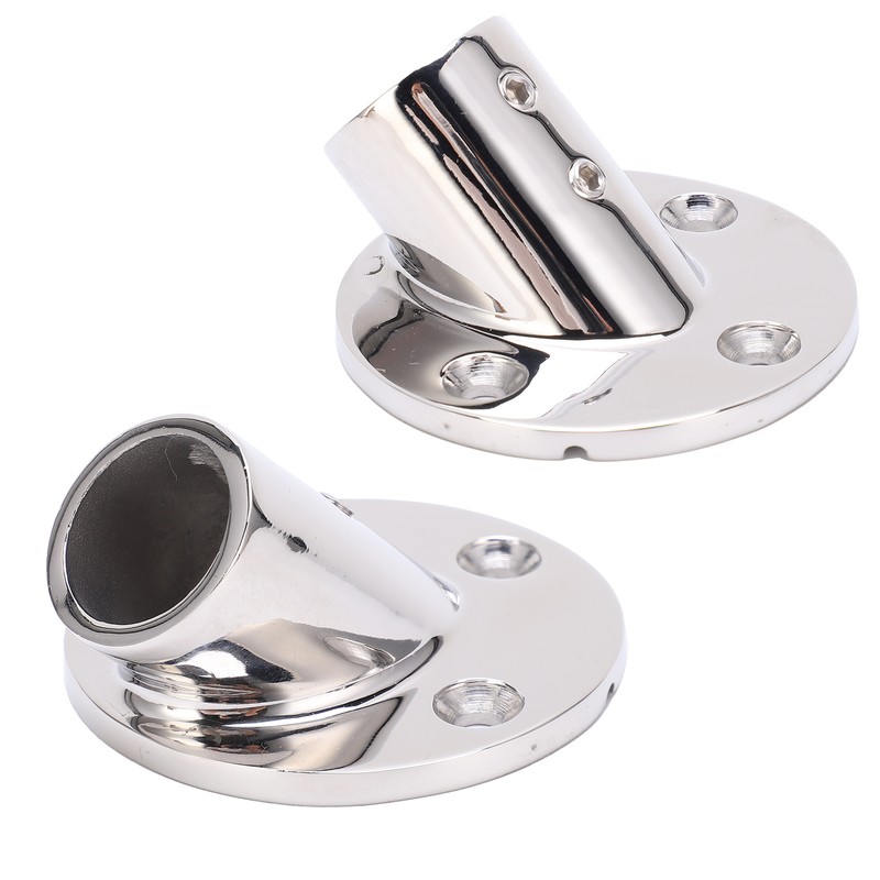 Boat Hand Rail Fitting Stainless Steel 45 Degree Round Base