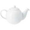 London Pottery Teapot with Strainer, White, 6 Cup (1.2 Litre)