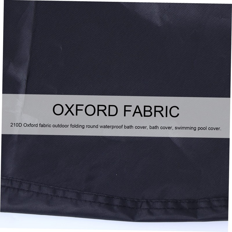 BESPORTBLE Outdoor Folding Round Pool Cover Durable Oxford Fabric Black