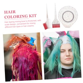 LALAFINA Hair Dye Tool Kit Mixing Bowl Brush Set Soft Bristles for Easy Application Reusable for Salons