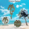 Nelatao Palm Tree Cast Iron Wall Hooks Outdoor Towel Hooks