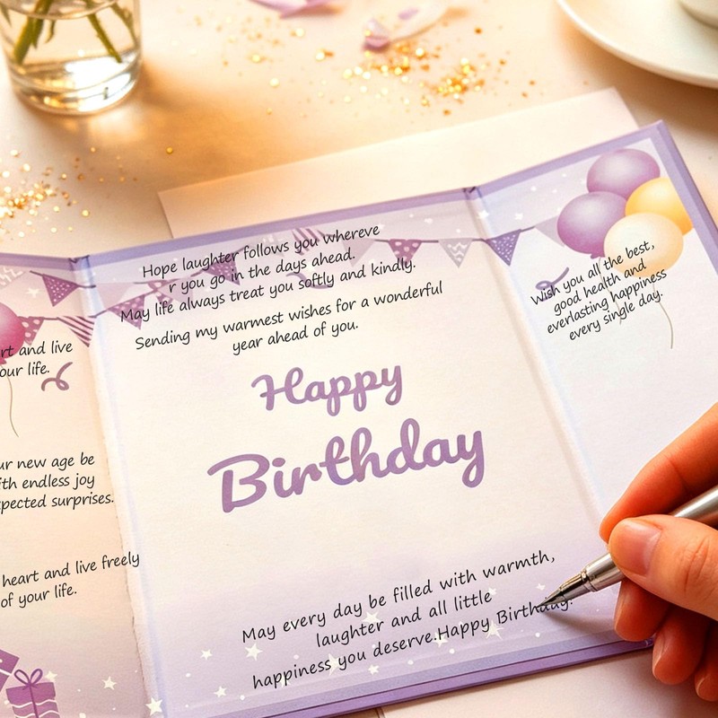 Purple Birthday Decoration Guest Book, 18x12 Inch Signing Board