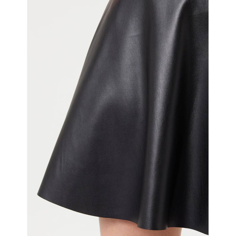 Noisy may Women's Nmandy Pu Hw Flared Skirt WVN Noos