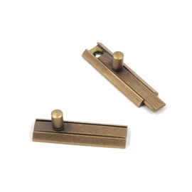 Bitray 2PCS Slide Bolt Latch 2-inch Solid Brass Antique Door Sliding Bolt Bronze Tone Security Slide Bolt