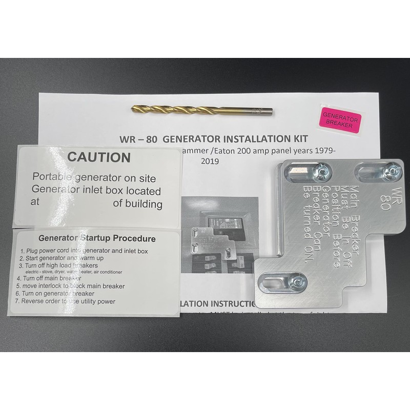 Cutler hammer generator interlock WR-80 Kit