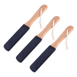 Minkissy 3pcs Double-sided Pedicure Foot File Non-slip Callus Remover for Men Women Ergonomic and Dead Skin Removal Black