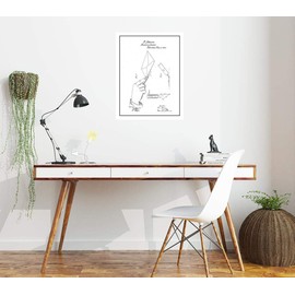 Letter Opener Patent Print Black Ink on White with Border (8" x 10") M15779