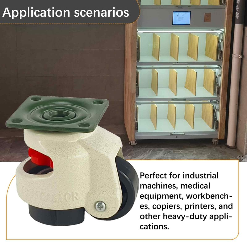 YuYBrightmi 4 Pcs 40F Leveling Machine Caster, Top Plate Leveling