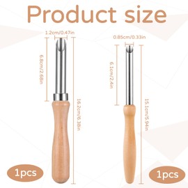 2 Pcs Straw Puncher for Plastic Lids Lemonade,Hole Puncher for Lemonade Cups,Straw Hole Puncher for Plastic Lids,Stainless Steel Circular Clay Hole Cutters for Straw Drilling Sculpture Pottery Tool