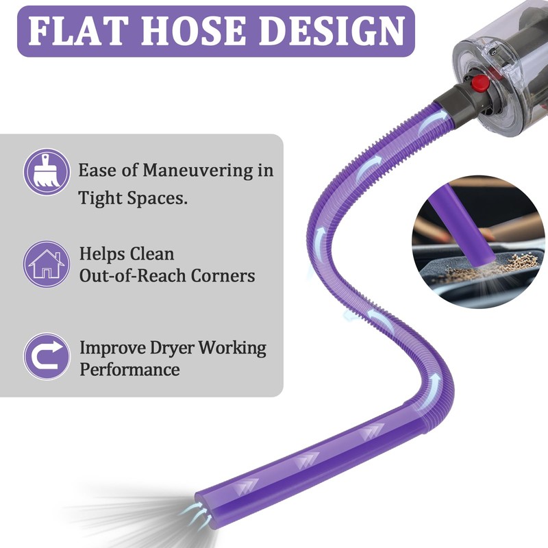 Dryer Vent Lint Removal Tool Vacuum Attachments Hose for Dyson