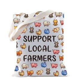 TSOTMO Stardew Merch Stardew Game Gaming Tote Bag for Cozy Gamer Pelican Town Gift Farmers Gift Game Lovers Gifts (Local Farmer)