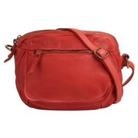 Cluty Women's Shoulder Bag Genuine Leather 020965, red
