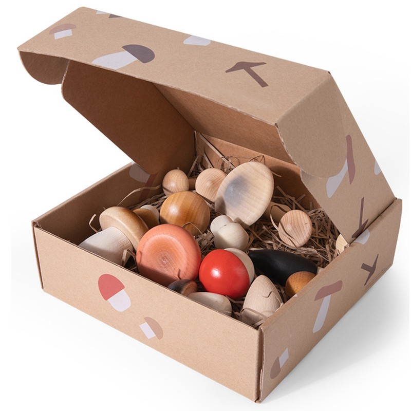 Wooden Mushroom Picking Toys Simulation Mushroom Picking Game Educational Toys