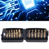 13Pcs/Set Combination Drill Tap High Speed Steel Titanium Plated Hex