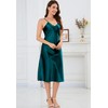 ALCEA ROSEA Women's V Neck Long Satin Slip Dress Adjustable