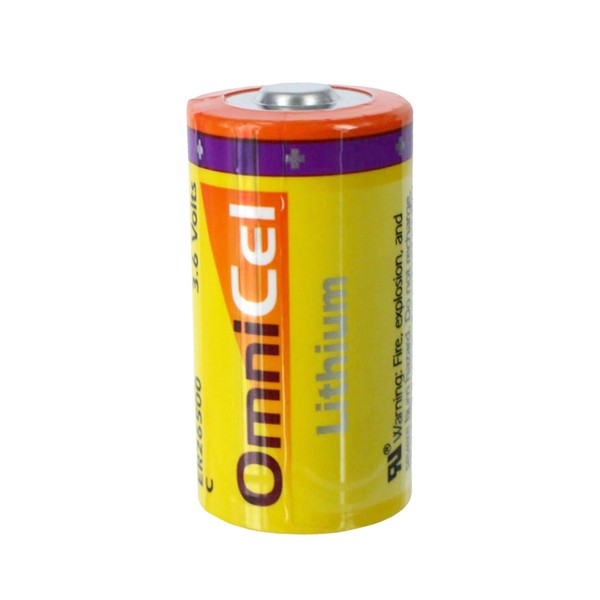 OmniCel ER26500 3.6V 8.5Ah Size C Lithium Button Top Battery