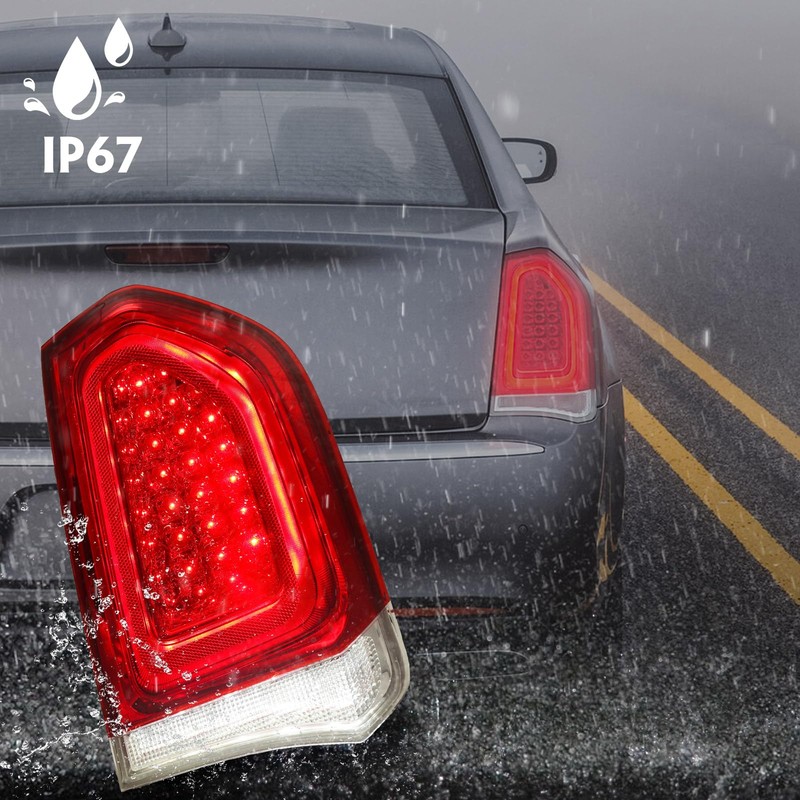 Huray Full LED Tail Light Fit for Chrysler 300/300C 2015-2023