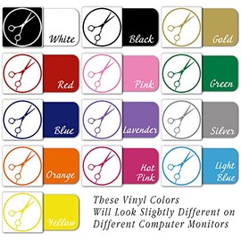 Scissors Barber Hair Salon Vinyl Decal Sticker (SC-02)
