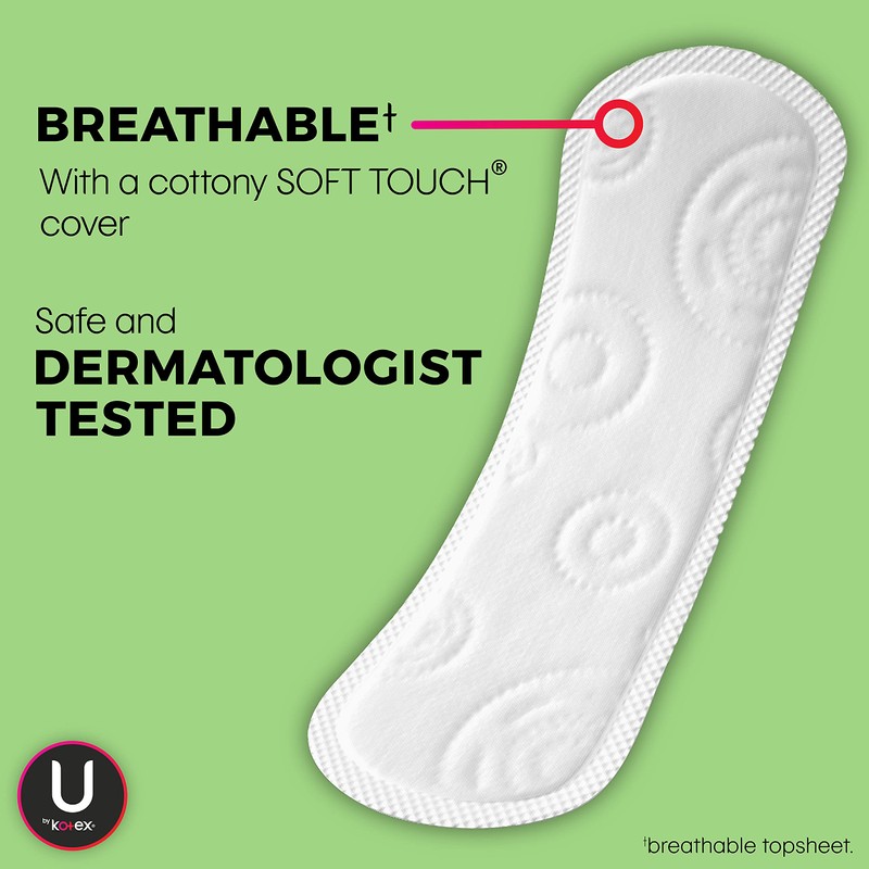 U by Kotex Lightdays Panty Liners, Regular, 129 Count