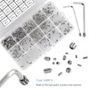 HanTof 340Pcs Metric M2.5/M3/M4/M5/M6/M8 304 Stainless Steel Allen Head Hex