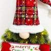 Christmas Artificial Pine Gnomes Garland Santa Claus Hat Hanging Door