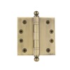 Nostalgic Warehouse Ball-Tip Residential Door Hinge with Square Corners