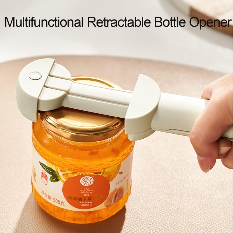 Multifunctional Retractable Bottle Opener - Adjustable Multifunctional Can Opener Jar